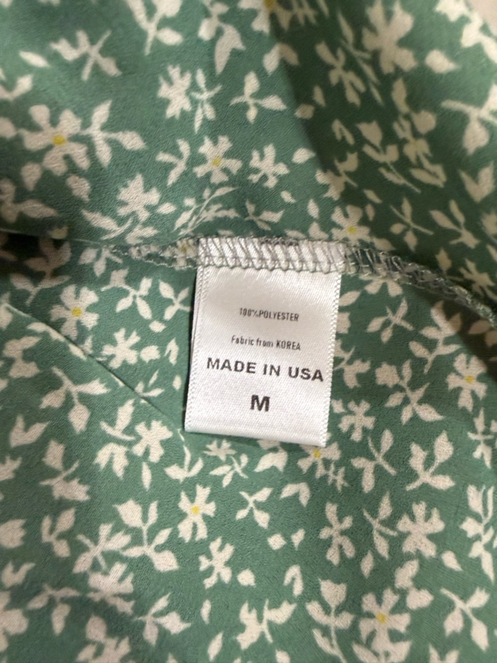 Olivia Grey Green Floral V-Neck Long Sleeve Blouse - Picture 4 of 4
